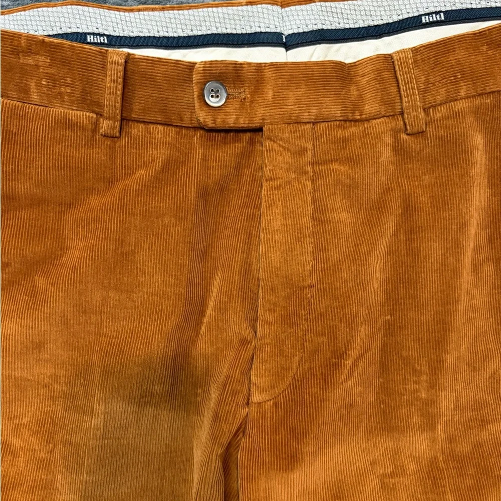 HILTLMen's Burnt Orange Corduroy‎ Pants
